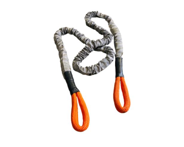 Câble De Remorquage élastique Unitec XXL - 4 M - Charge Max 3000 Kg - Avec Crochets Et Drapeau Sécurité
